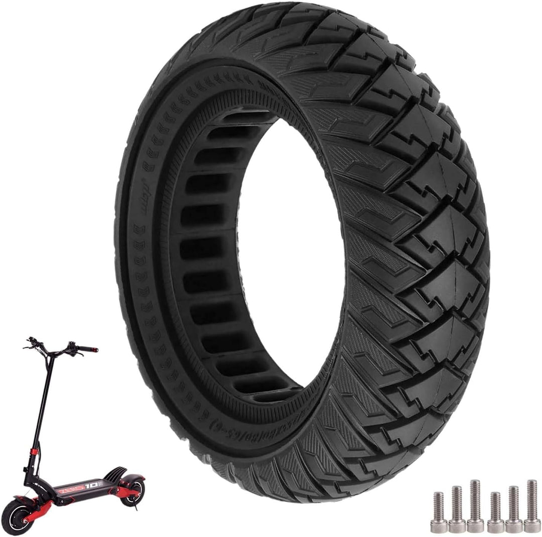 10 Zoll Scooter Solide Reifen, Elektroroller Vollgummireifen 10 x 3/255 x 80 (80/65-6) Ersatzreifen