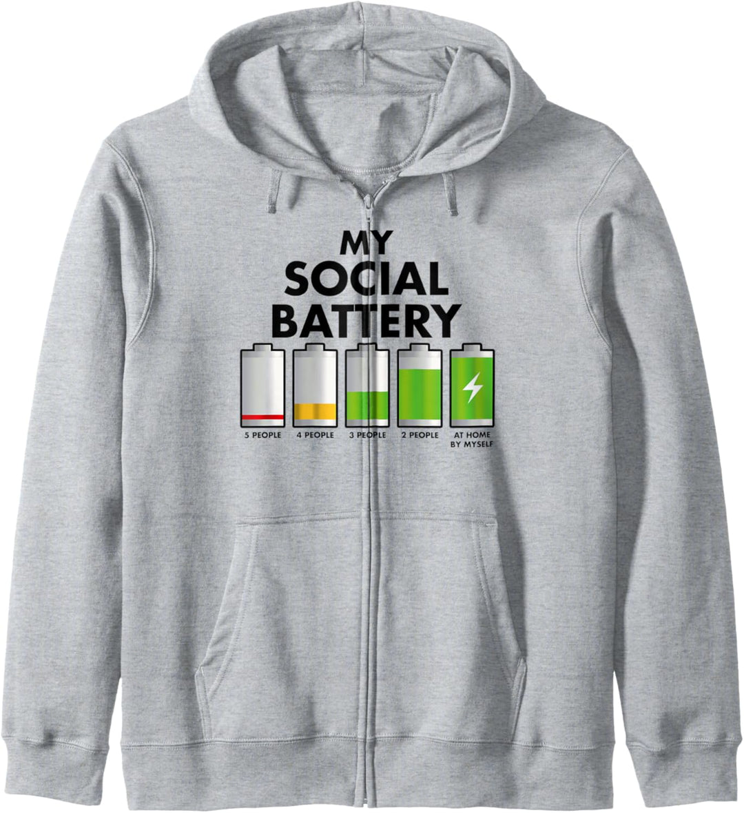 Lustig Introvertiert Introvert My Social Battery With People Kapuzenjacke
