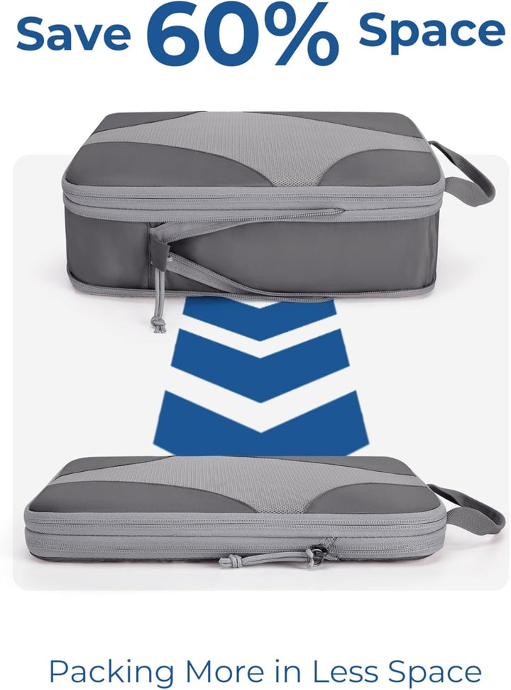 BAGSMART Packing Cubes Compression 6 Stück, Rucksack Koffer Organizer Packtaschen, Reise Kompression