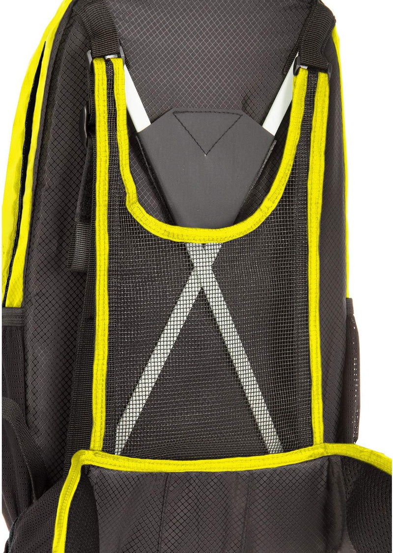 M-Wave BP BACK Biker Spezial-rucksack mit Trinkblase Neongelb, mit Trinkblase Neongelb