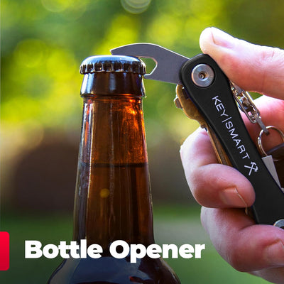 KeySmart Rugged - Multi-Tool Schlüsselhalter mit dem Flaschenöffner und Taschen Clip (bis zu 14 Schl