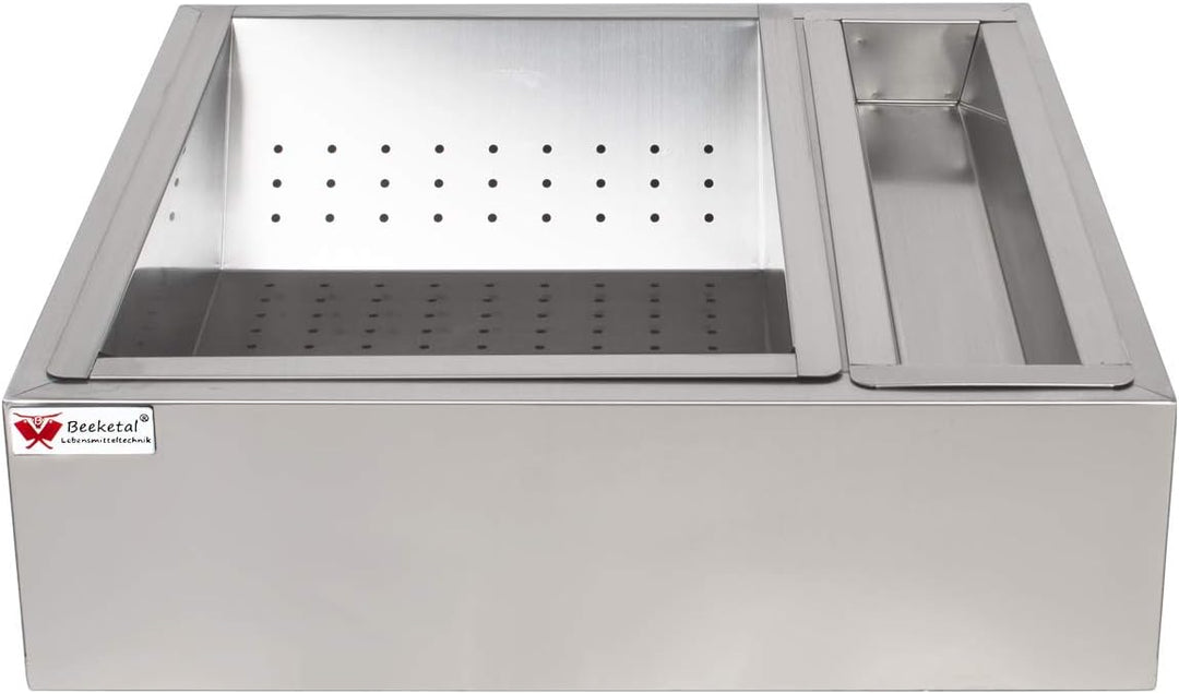 Beeketal 'BPAS-2' Profi Gastro Pommes Abtropfschale aus Edelstahl 3-teilig (Frittierseiher Grundgest