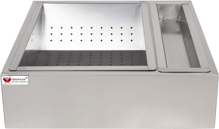 Beeketal 'BPAS-2' Profi Gastro Pommes Abtropfschale aus Edelstahl 3-teilig (Frittierseiher Grundgest