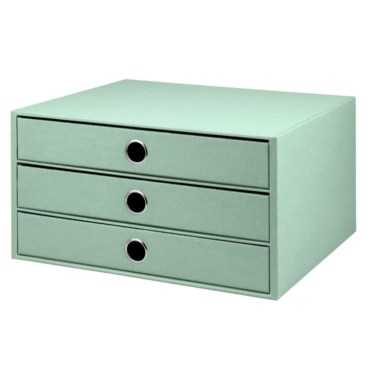 Rössler 1524452653 - S.O.H.O. 3er Schubladenbox für DIN A4, mit Griffloch, Mint, 343 x 250 x 185 mm,