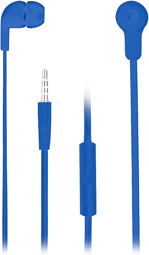 NGS CROSSSKIP Blue - In-Ear-Kopfhörer, Kopfhörer mit Mikrofon und Kabel, Stereo-Kopfhörer mit 3,5 mm