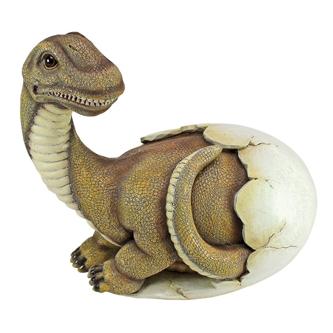 Design Toscano Baby Brachiosaurus in Ei, Figur Dino, Dino