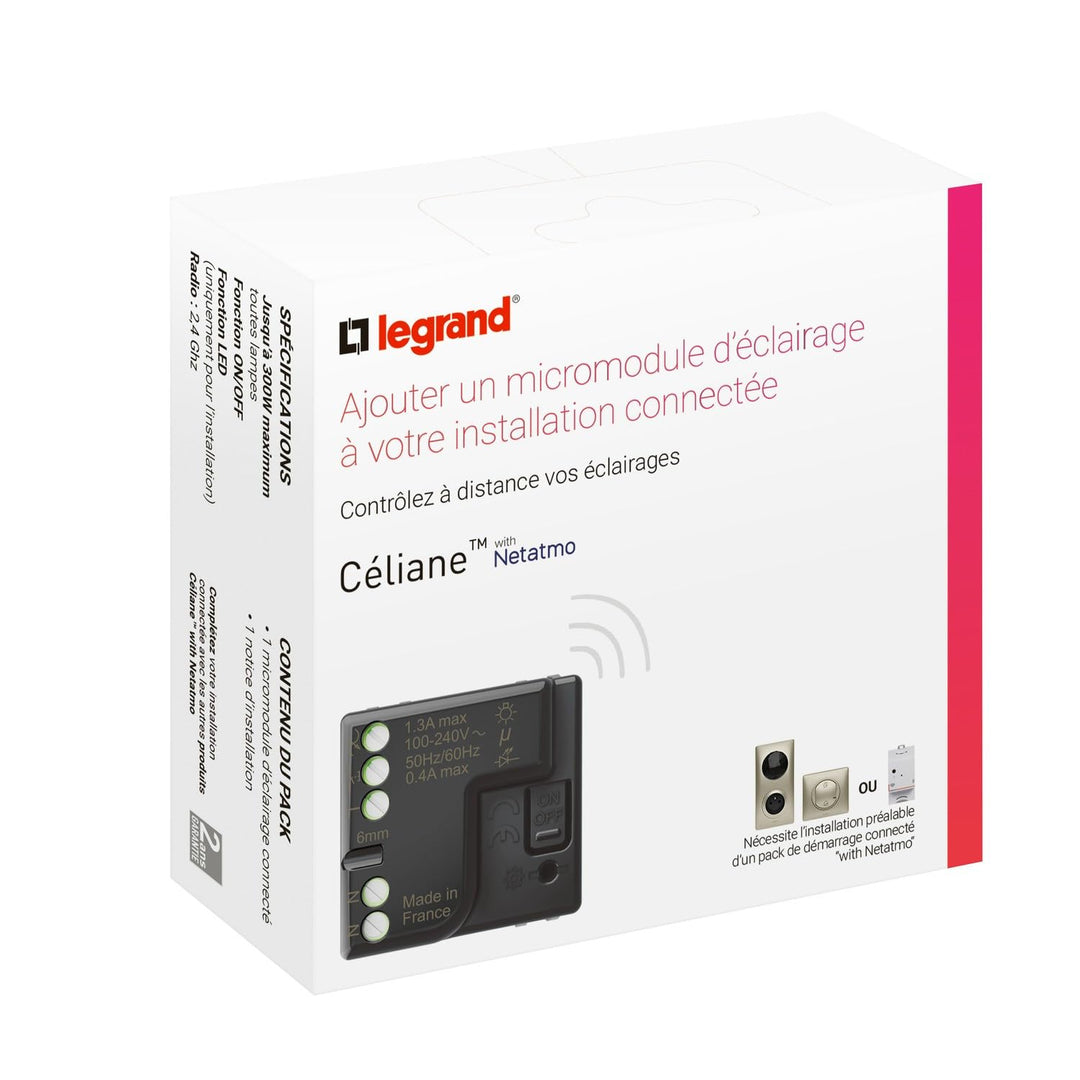 Legrand 64888 Celiane with Netatmo Mikromodul, On/Off-Anschluss, Weiss