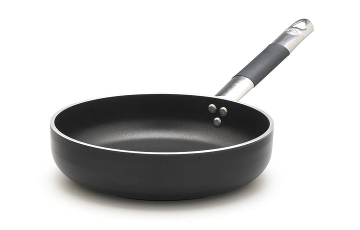 Töpfe Agnelli Alblack Pan Aluminium, Stärke 5 mm, 10 mm Induktions Fund, schwarz, 32 cm, 32 cm