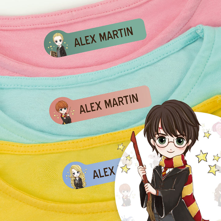96 personalisierbare Harry Potter Etiketten für Kinder, Schule oder Kindergarten