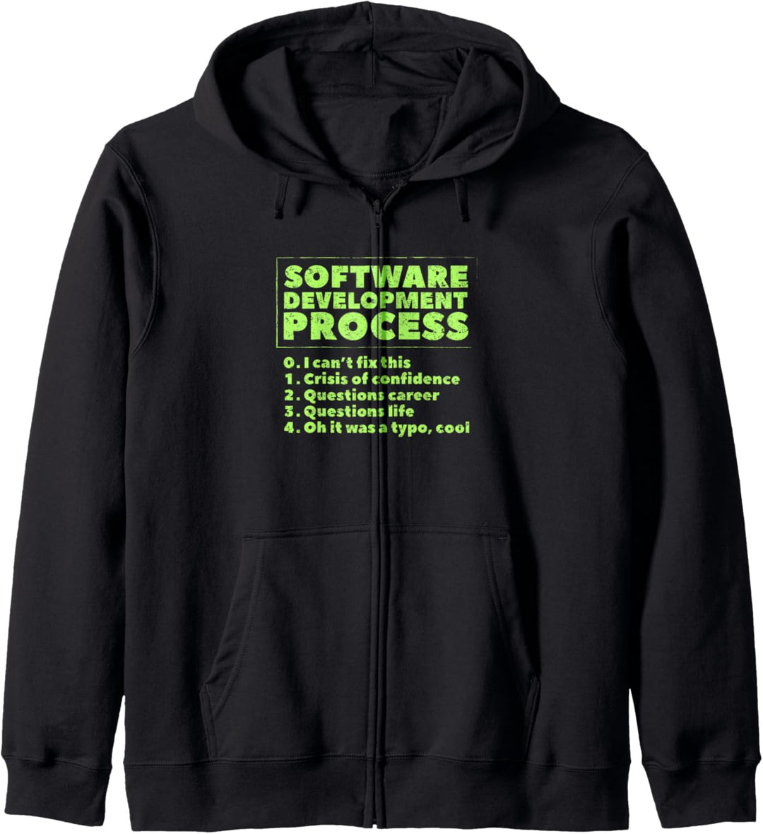 Funny Software Entwickler Prozess-Coder Coding IT Helpdesk Kapuzenjacke