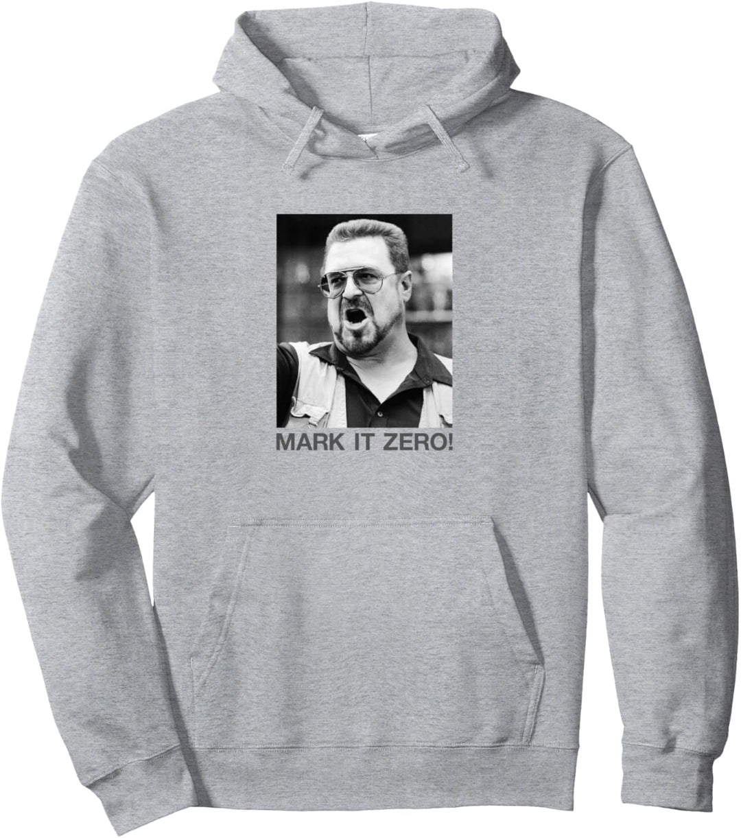 The Big Lebowski Walter Mark It Zero Black And White Poster Pullover Hoodie