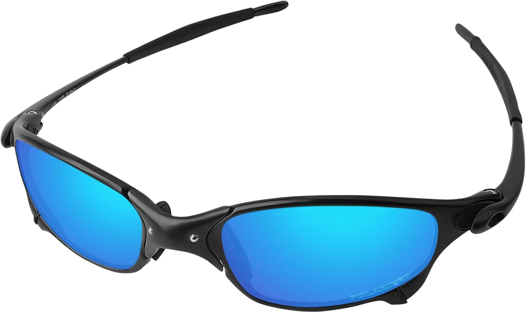 PapaViva Ersatzlinsen & Gummi-Kits für for Oakley Juliet Ice Blue - Polarized, Ice Blue - Polarized