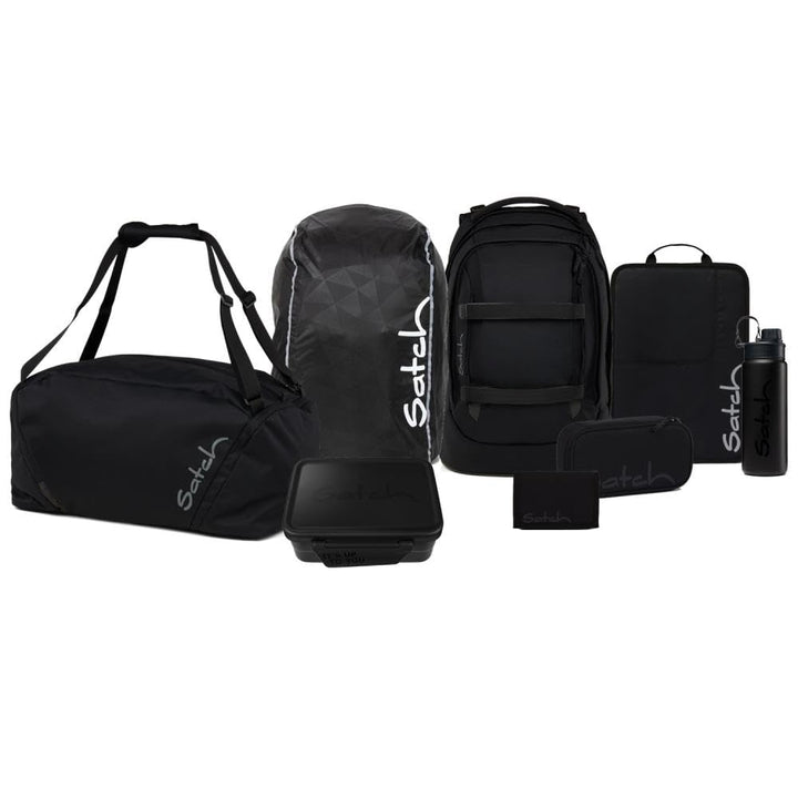 Satch Pack Kollektor Edition Schulrucksack Set 8tlg. inkl. Brotdose und Trinkflasche (Blackjack), Bl