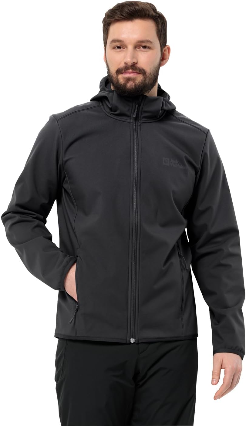 Jack Wolfskin Herren Bornberg Hoody M Softshelljacke S Schwarz, S Schwarz