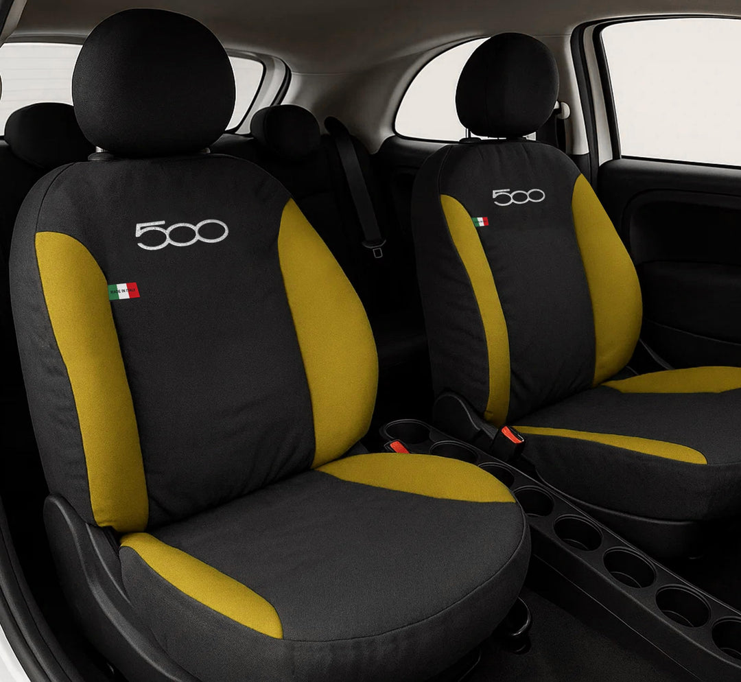 Auto Accessori Lupex - Sitzbezüge für Autositz, kompatibel Autositzbezüge für Cinquecento 500, Schwa
