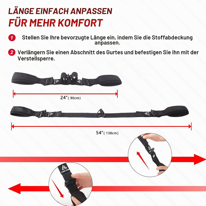 LARA STAR Verstellbare, robuste Trizepsseil-Kabelbefestigung für Fitnessstudio, 45–79cm, extra Lange