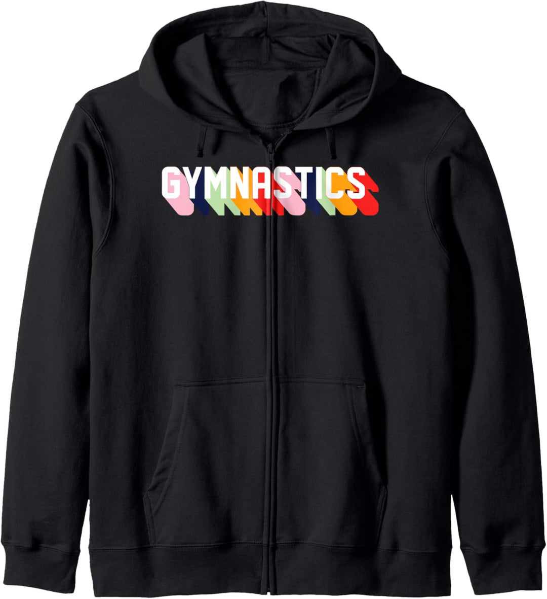 Trendy Multicolor Block Letters Gymnastics Kapuzenjacke