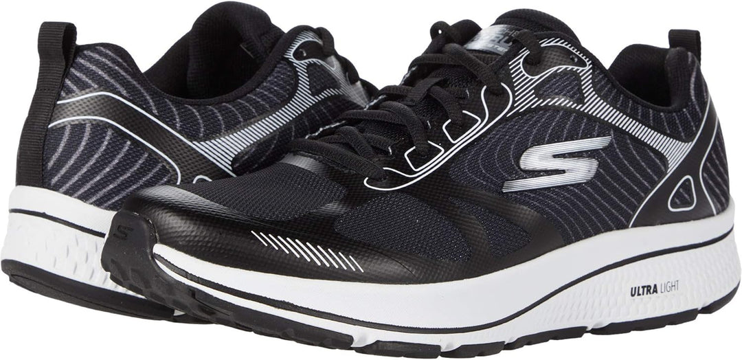 Skechers Herren Running Shoes 40 EU Black Textile Synthetic White Trim