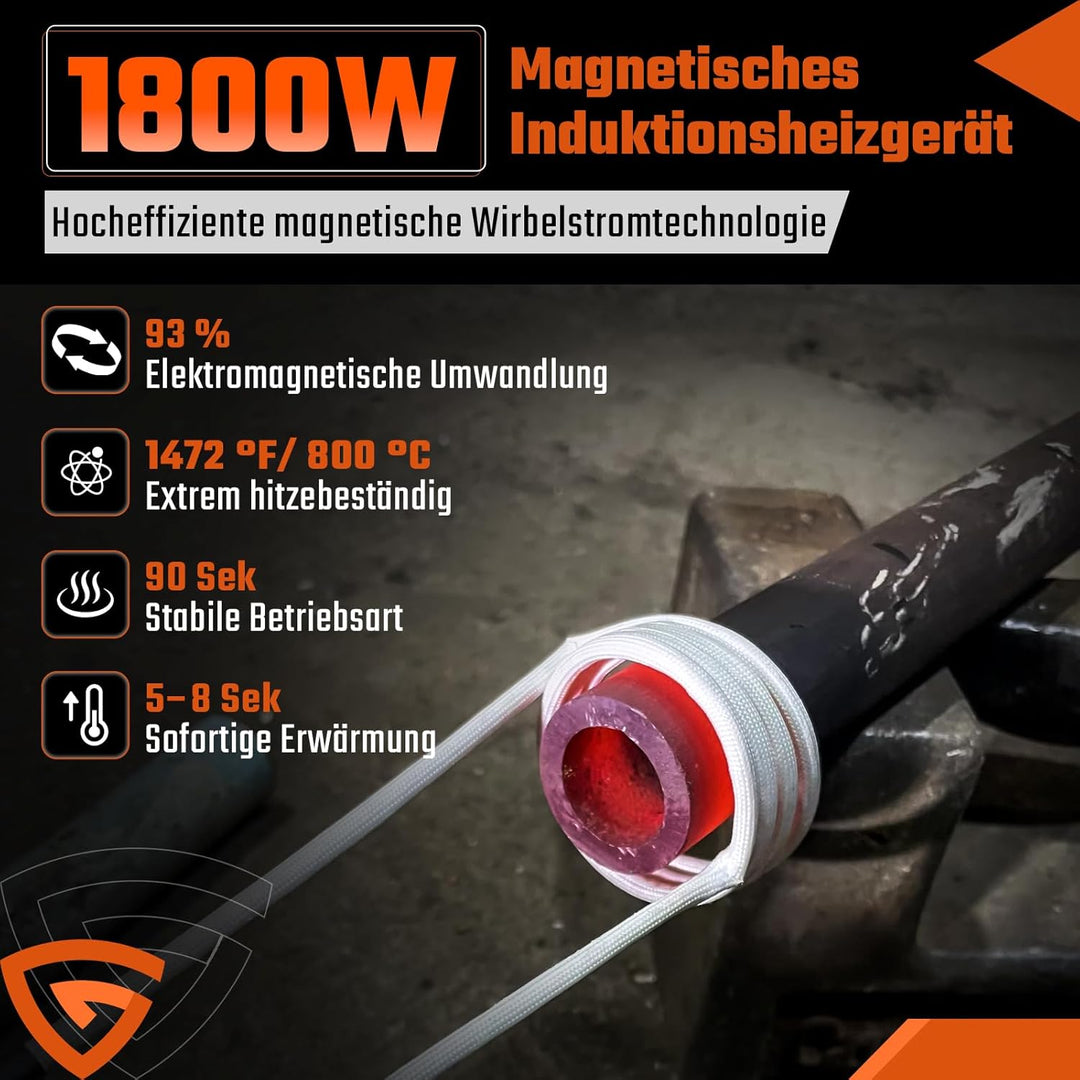 Magnetisches Induktionsheizung-Set, 1800 kW Induktionsheizgerät, 800℃ Induktions Heizgeräte Kfz mit