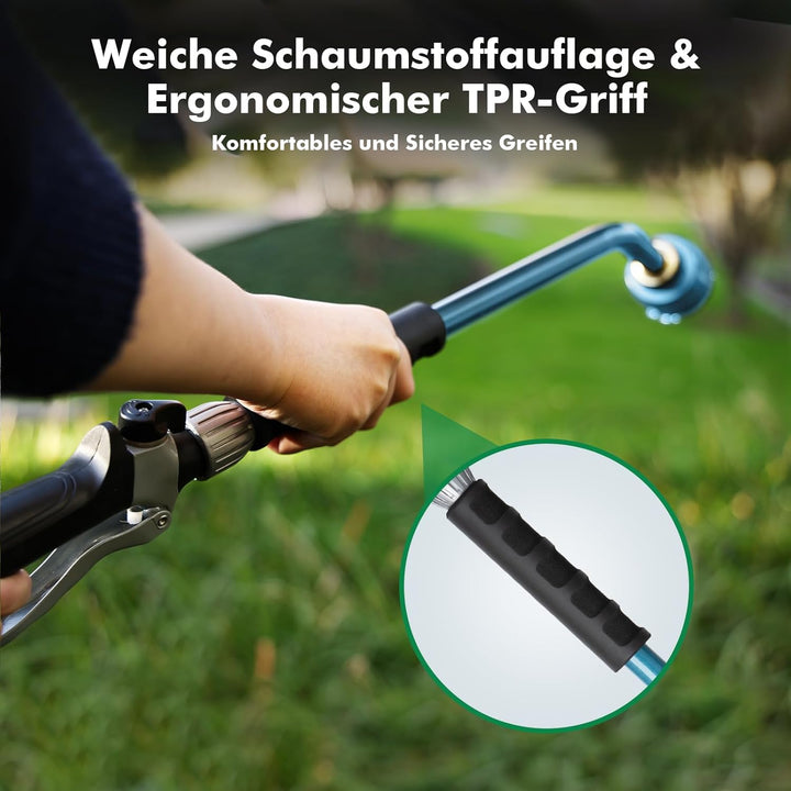 RESTMO Langer Giessstab, 61cm langer Gartenbrause mit voller, sanfter Dusche und Durchflusskontrolle