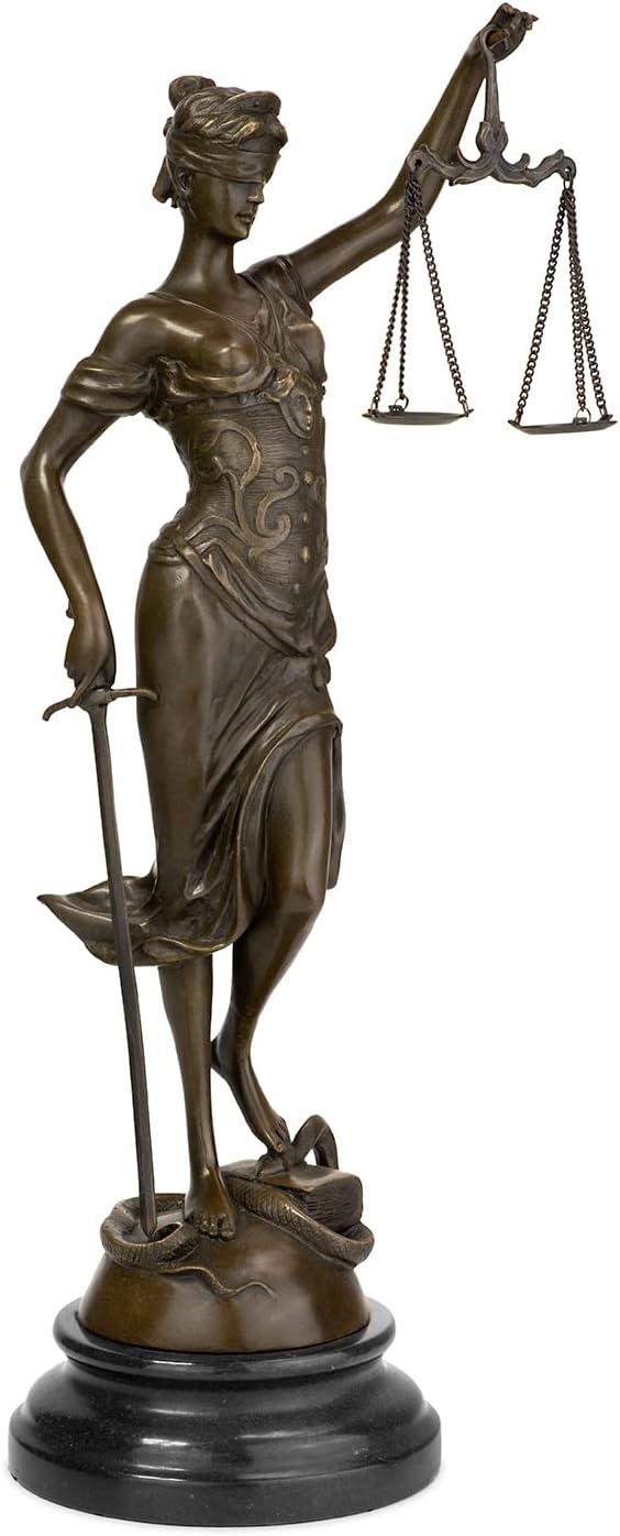 Moritz Bronzefigur Lady Justice Höhe 40 cm 2,7 kg Skulptur Statue Antik