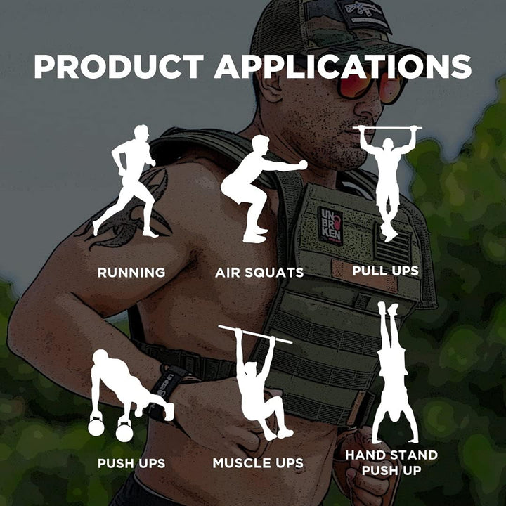 Unbrokenshop.com Verstellbare Gewichtsweste, WOD Cross Fitness, Hantelscheiben Träger für Kraft- und
