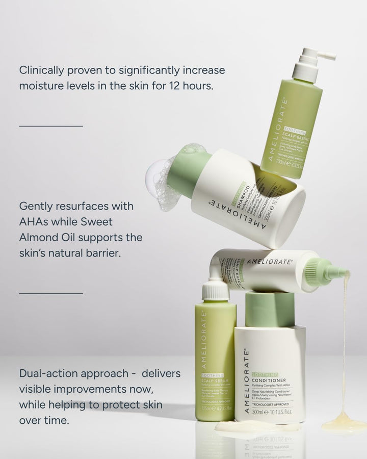 AMELIORATE Soothing Scalp Exfoliant 125ml | Gentle Scrub for Dry, Flaky, Itchy Scalp Relief | Remove