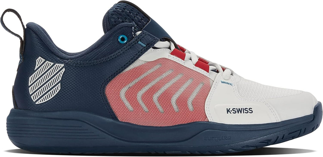 K-Swiss Herren Ultrashot Team Tennis Shoe 40 EU Blanc De Blanc Blue Opal Lollipop, 40 EU Blanc De Bl