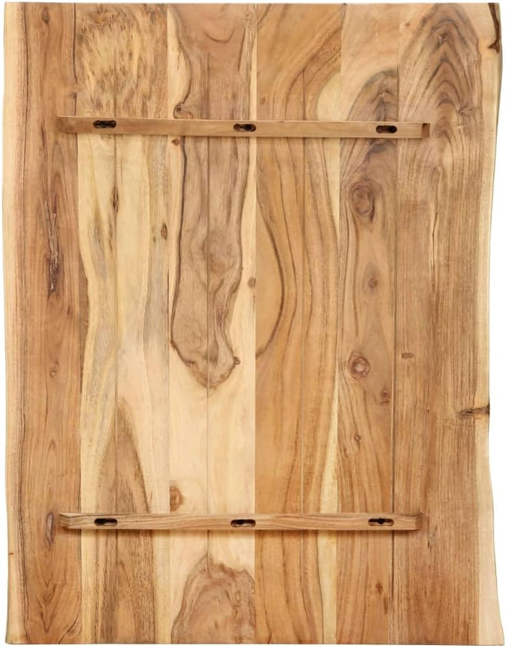 vidaXL Massivholz Tischplatte Baumkante Massivholzplatte Akazie 80x(50-60) x2,5cm 80 x 60 x 2.5 cm,