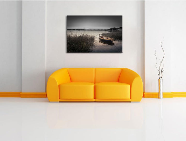 Pixxprint Segelschiffe an der Küste als Leinwandbild/Grösse: 100x70 cm/Wandbild/Kunstdruck/fertig be