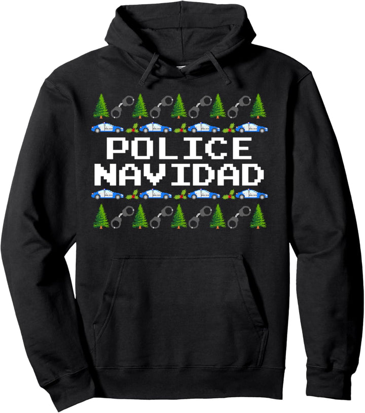 Police Navidad - Hässlicher Pullover-Stil, Weihnachten, Polizei Pullover Hoodie