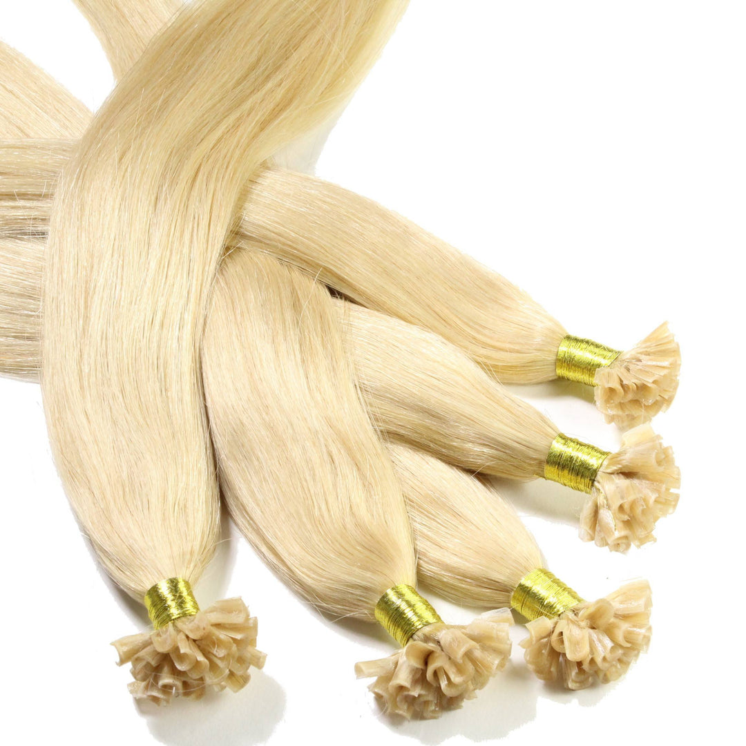 hair2heart Extensions Echthaar Bondings Glatt - 150 Strähnen 0.5g 60cm Goldblond #22 Goldblond 60cm