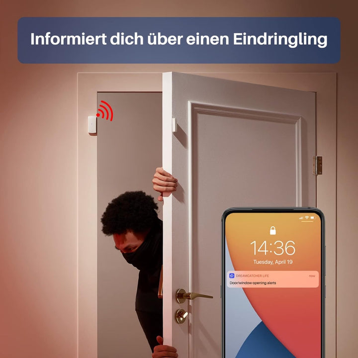 Chuango LTE-400 - WiFi + 4G Alarm System, kabelloses Haussicherheitssystem mit Basisstation, 93 db,