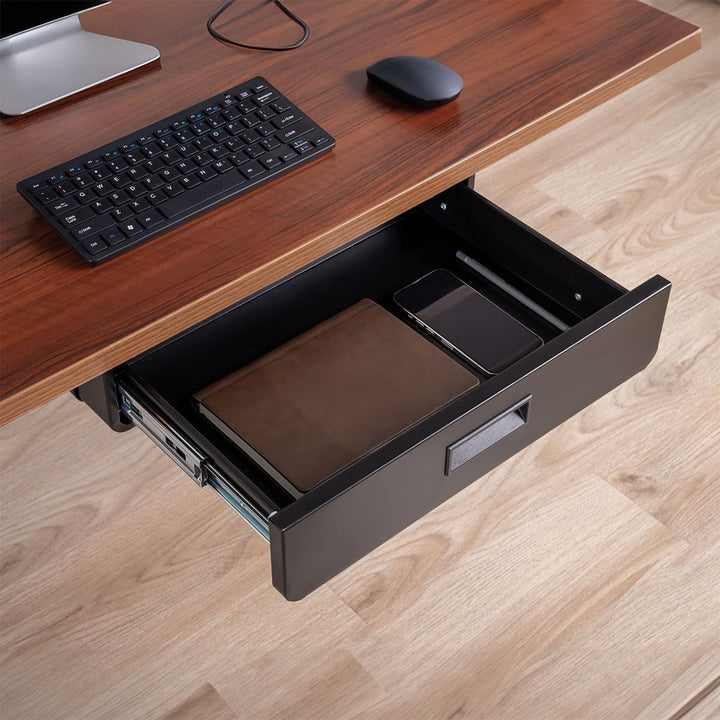 LogiLink EO0081 - Unterbau-Schreibtischschublade, bis 5 kg, Untertischmontage, Schwarz