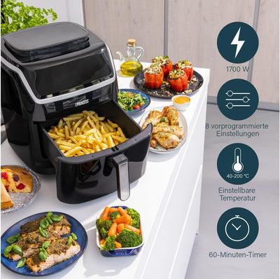 Princess Dampf-Heissluftfritteuse – 2-in-1 Dampfgarer & Airfryer – 62,2% weniger Energieverbrauch –