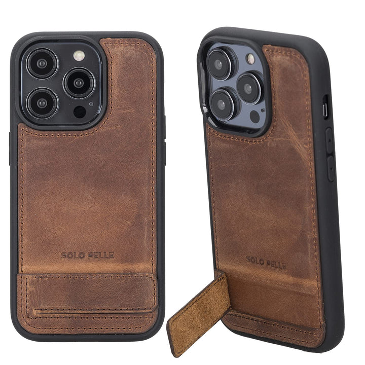 Solo Pelle Lederhülle für das iPhone 14 Pro in 6.1 Zoll Case Leder Hülle Ledertasche Backcover aus e