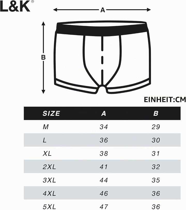 L&amp;K 10er Pack Herren Boxershorts Men Retroshorts mit tollem Muster Baumwolle 1102 M 1103-10er Pack,