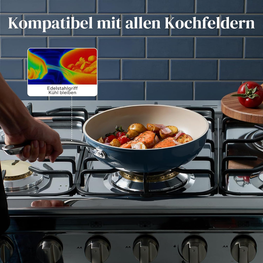 Redchef Pfannenset Keramik Aluminium Bratpfannen, Antihaft Keramik-beschichtet Pfannen Induktion 20/