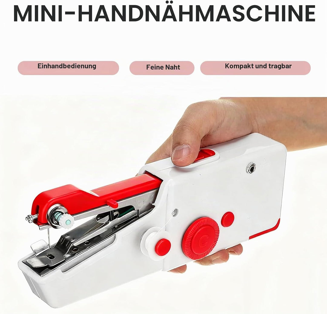 Handnähmaschine, SINZONeu® Mini Elektrische Nähmaschine Tragbar mit Dualem Strom, USB/Batteriebetrie