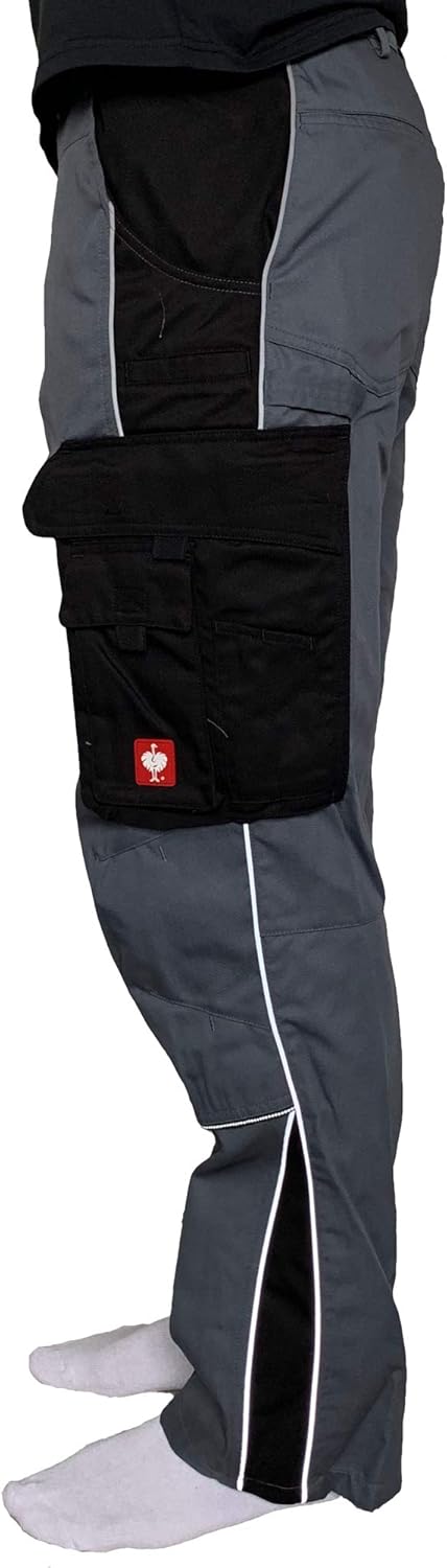 E.S. Herren Bundhose Active Arbeitshose Workwear 50 Grau/Schwarz, 50 Grau/Schwarz