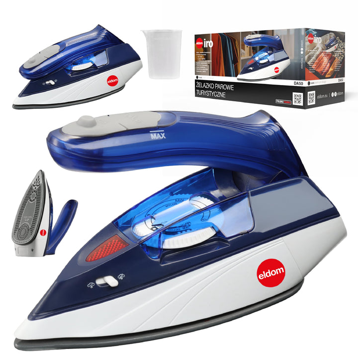 Reisebügeleisen, klappbarer Griff, 1100W, Keramiksohle, Dampfbügeln 15 g/min, Dampfstoss 70 g/min, k
