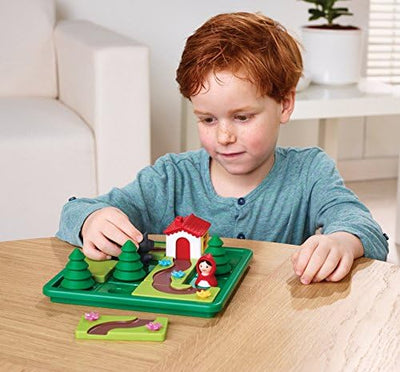 Smart Games - Little Red Riding Hood Deluxe, Puzzle Game with 48 Challenges and Picture Story Book,