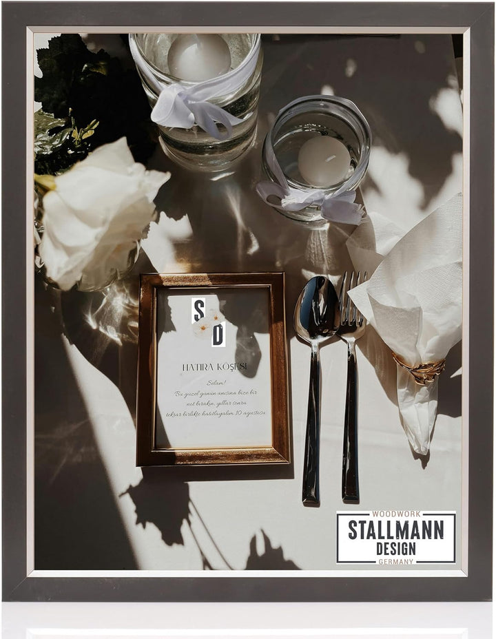 Stallmann Design Bilderrahmen My Frames 80x80 cm schwarz Rahmen Fuer Dina 4 und 60 andere Formate Fo