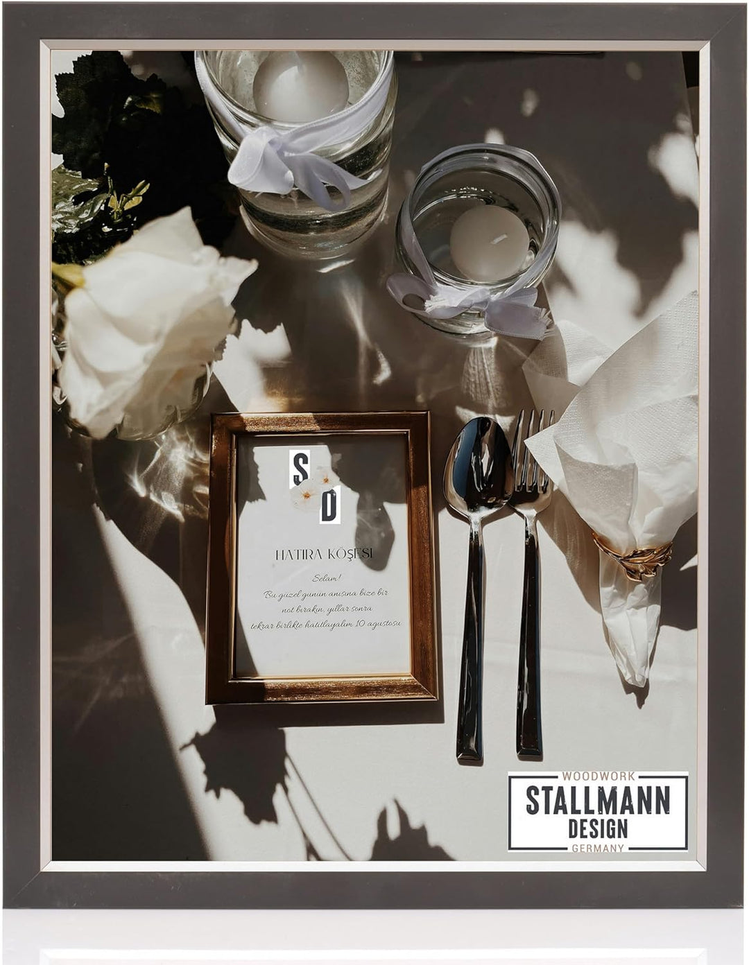 Stallmann Design Bilderrahmen My Frames 80x80 cm schwarz Rahmen Fuer Dina 4 und 60 andere Formate Fo