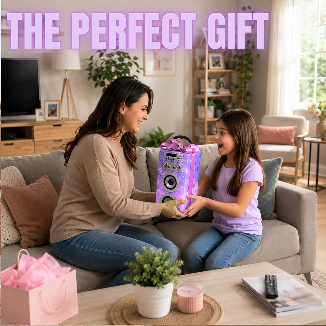 DYNASONIC (3º Generation Mikrofon Karaoke Spielzeug, ideal für originelle Geschenke für Kinder, Mädc