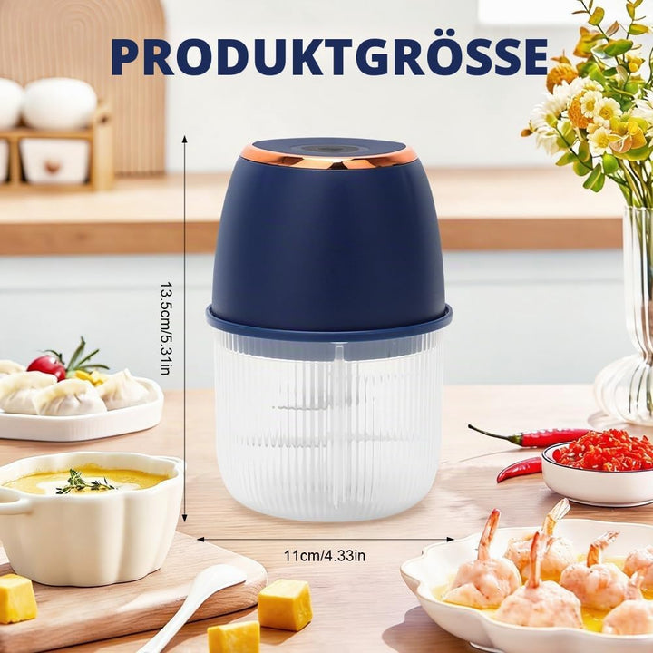 Tragbarer Mini-Zerkleinerer,Mixer Küche, Gemüsezerkleinerer Zwiebelschneider mit USB-Anschluss, Univ