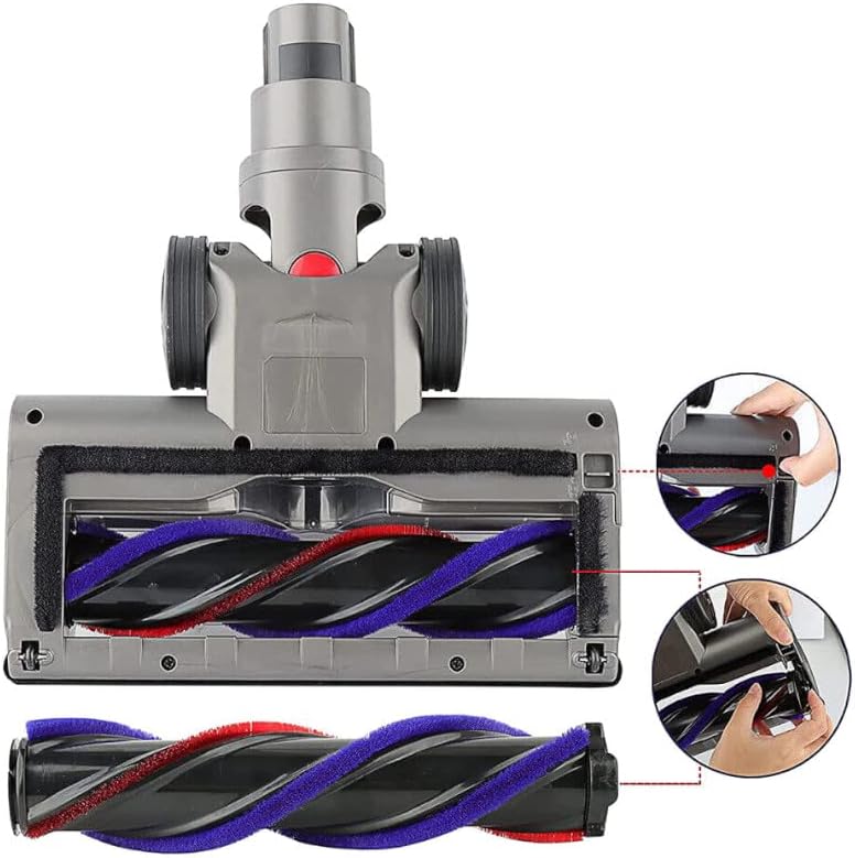 Trade-Shop LED Elektro Turbobürste Teppichdüse mit Direktantrieb kompatibel mit Dyson V15 Serie, V15