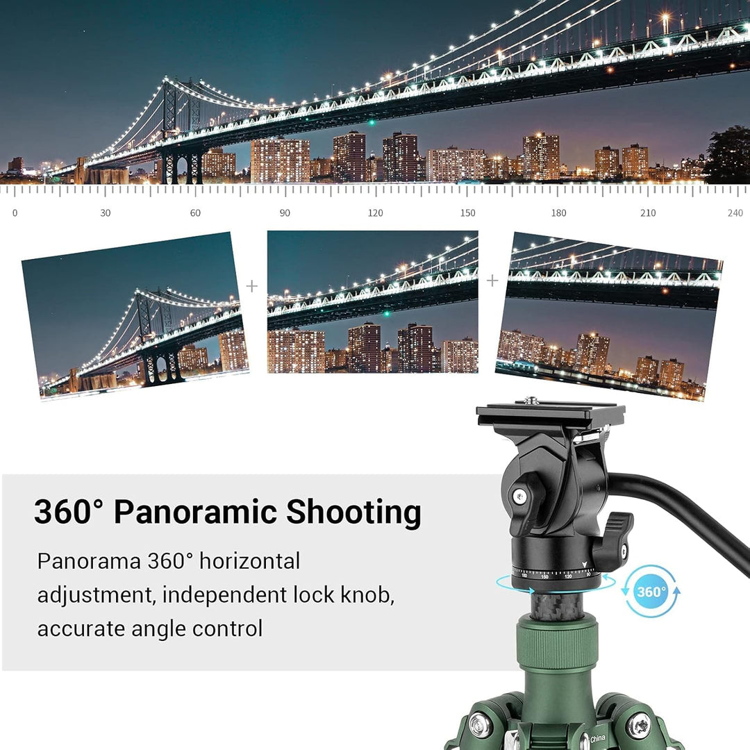 SMALLRIG Stativ Fluidkopf Pan Tilt Head CH10 mit Schnellwechselplatte, Fluid Head geeignet für AR-ca