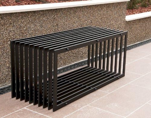 DanDiBo Ambiente Bank D-Stil Modern Gartenbank 11671 Sitzbank 100cm aus Metall Eisen Blumenbank