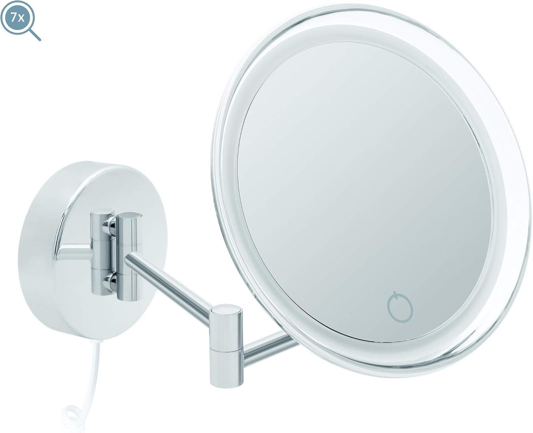 Libaro LED Kosmetikspiegel Siena Vergrösserungsspiegel 7 Fach Wandmontage Dimmerfunktion Auto-Off (m